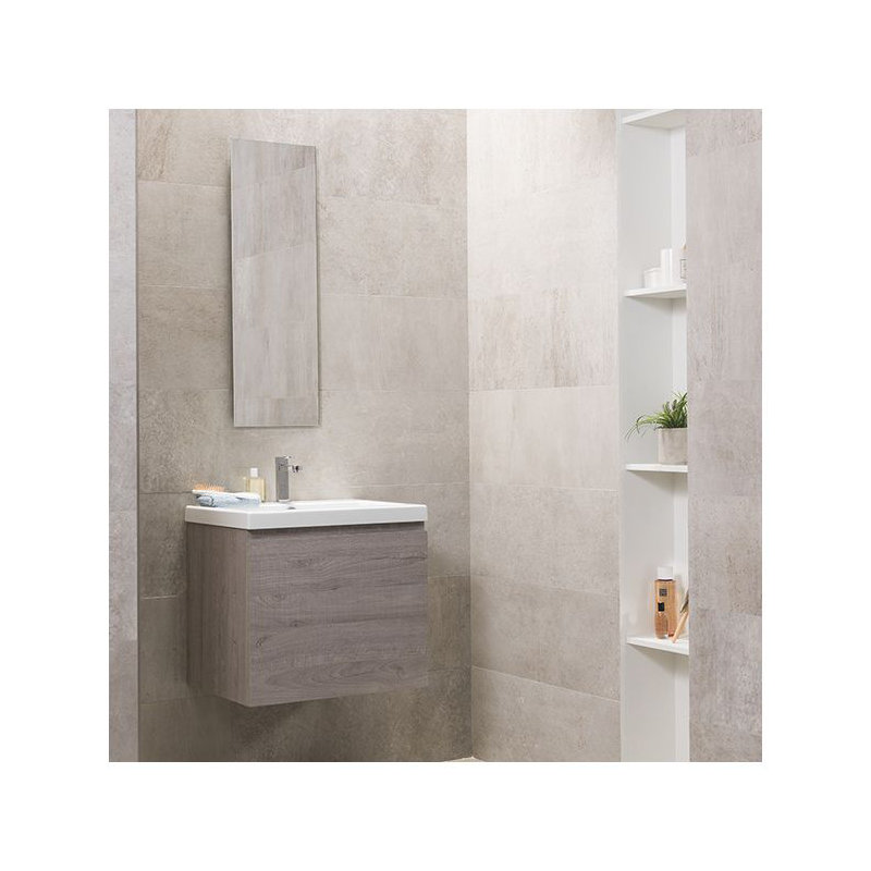 Cube 31.5'' W Single Vanity, Gray Oak