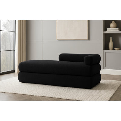 Banc rembourré en tissu Kennedy Eilynn Teddy
