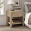 Table de chevet à tiroir en manguier vieilli avec finition naturelle pour chambre à coucher et rangement de chevet