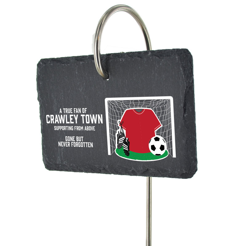 Borchert Crawley Town Fan Football Slate Grave Marker Memorial Plaque