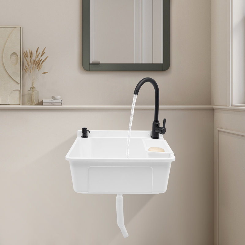 Wall-Mounted Laundry Sink, Natural