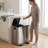 10 Gallon Silver Two-Section Recycling and Trash Bin with Independent Foot Pedals-136076411