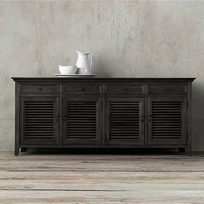 Armoires de cuisine américaine de luxe rétro, Noir
