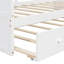 Lit à baldaquin simple peu encombrant avec lit gigogne, bois aggloméré, design moderne