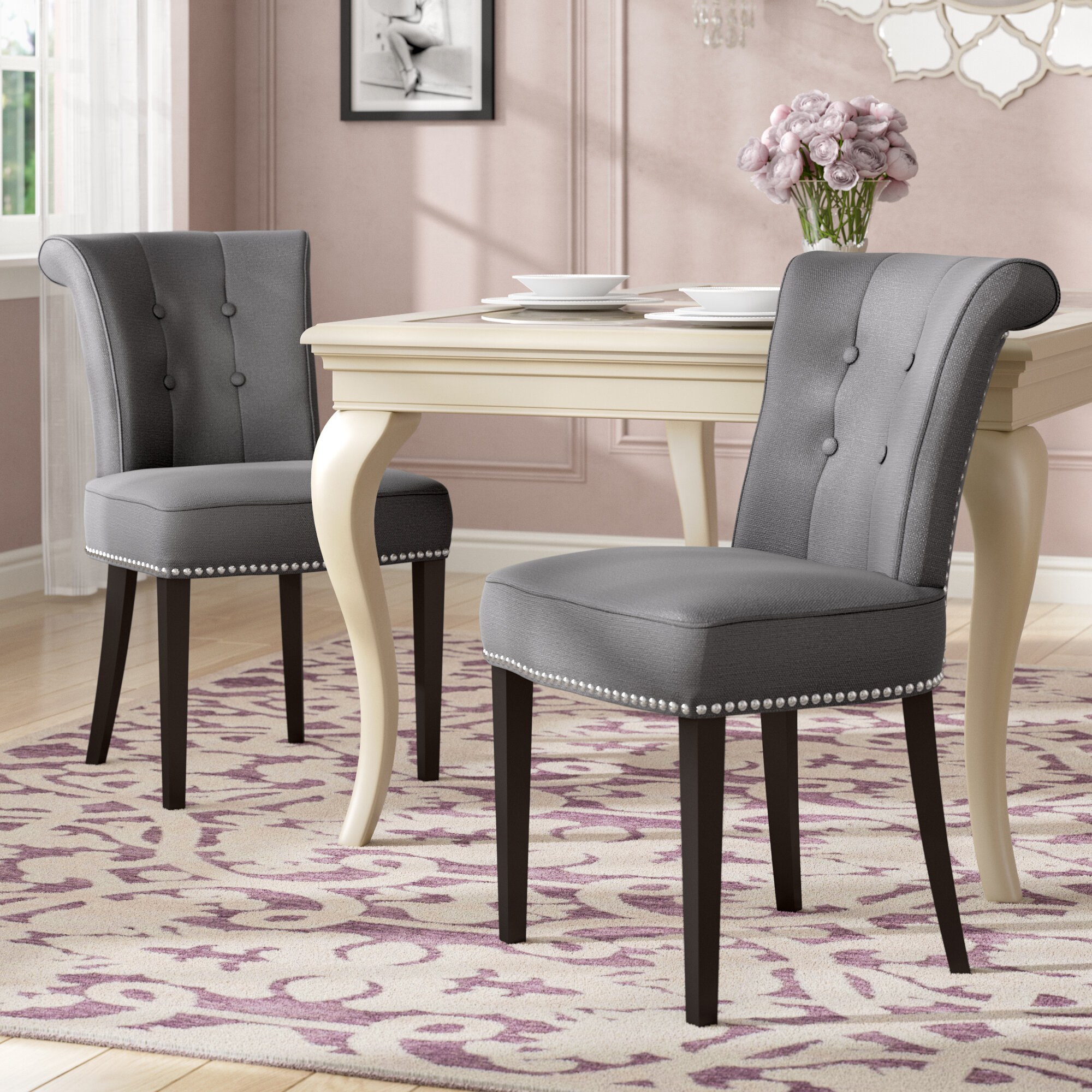 Dining room chairs online with ring on back