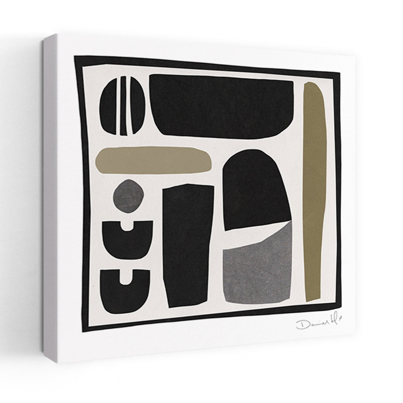 Art contemporain abstrait géométrique contemporain, H 48 po x l 48 po