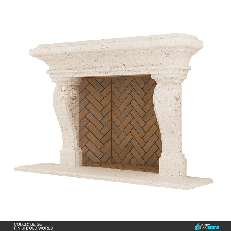 Adana Fireplace Surround, Old World Beige