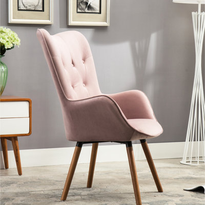 Chaise en velours mauve Inniss