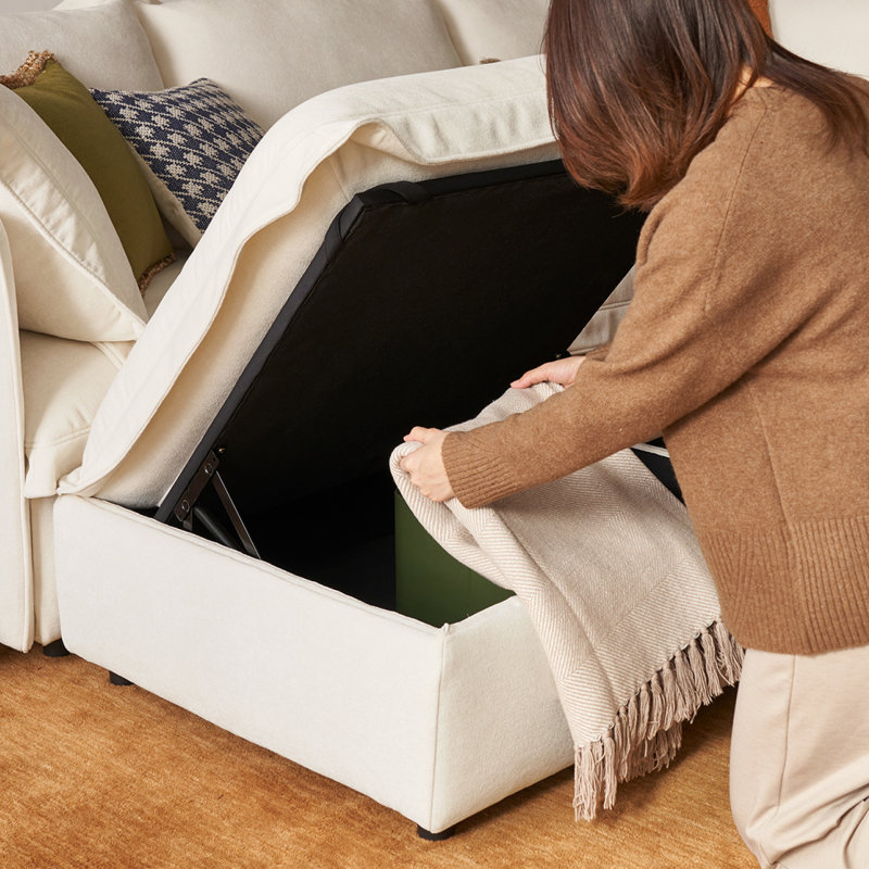 Fauteuil Qoosh, couleur craie, Craie