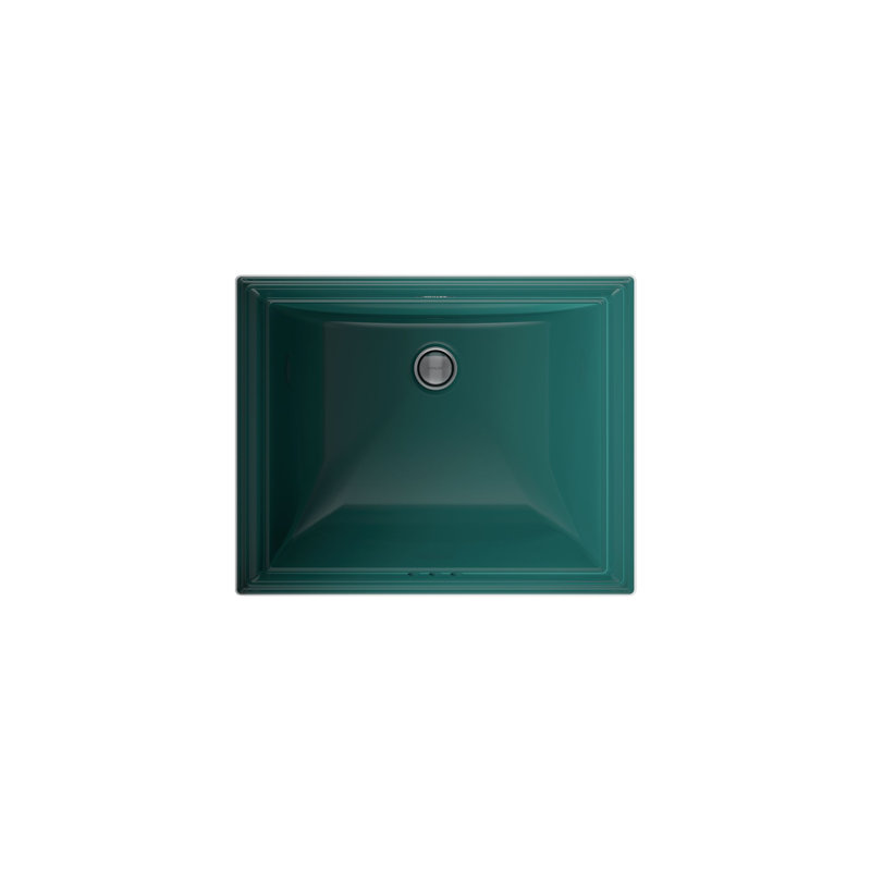 Memoirs® Vitreous China Rectangular Undermount Bathroom Sink with Overflow, Teal