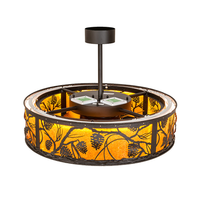 Whispering Pines LED Downrod Ceiling Fan