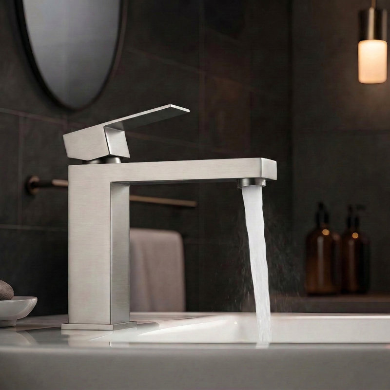 Robinet de lavabo de salle de bain à poignée simple, Ne s’applique pas