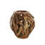 Vase décoratif en bois de teck à la main Chimaihe-999199480