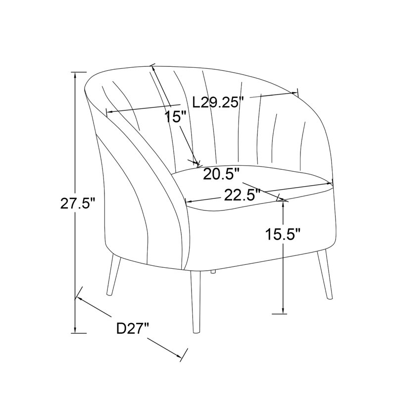 Luxe Lounge, Gray/Blue Genuine Leather/Velvet