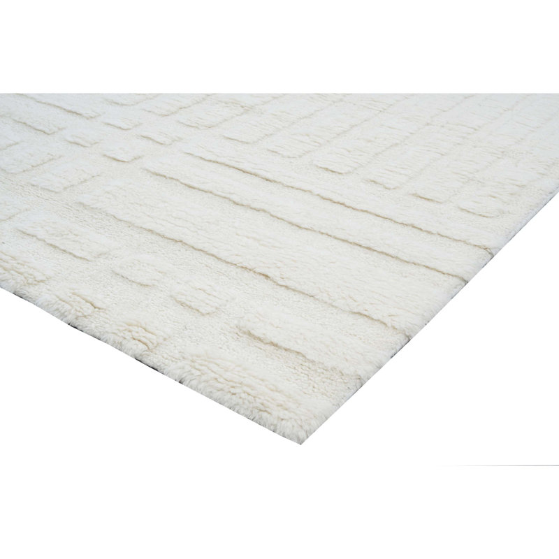 Wool Area Rug in Ivory, Rectangle 8' x 10'