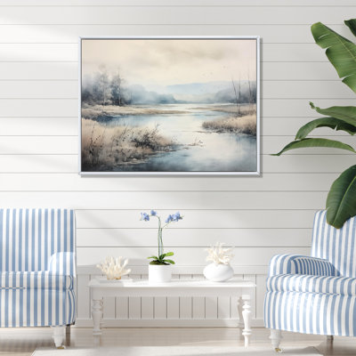 «Morning Autumn Mist Over The Lake I», reproduction sur toile