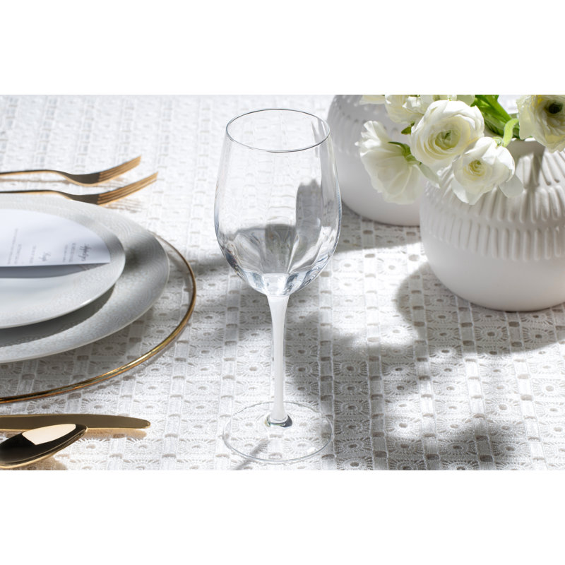 Crystal Red Wine Glass, Clear/White