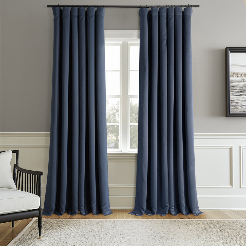 Room Darkening Curtains for Bedroom & Living Room Curtains – Window Drapes (2 Panels), 50" W x 84" L, Navy