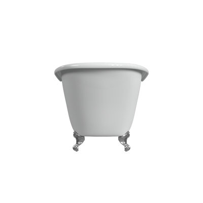 68" Freestanding Soaking Cast Iron Bathtub