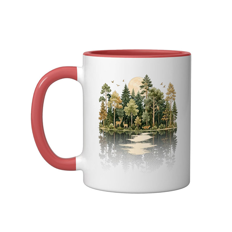Ceramic Coffee Mug, Red
