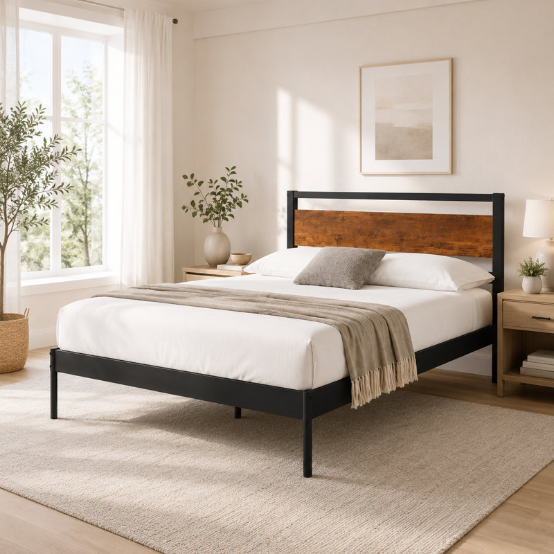 Classic Industrial Style Queen  Metal Headboard, Queen