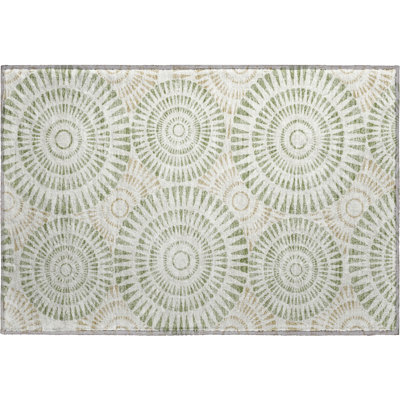 Premium Machine Washable Prisco Aloe Rug