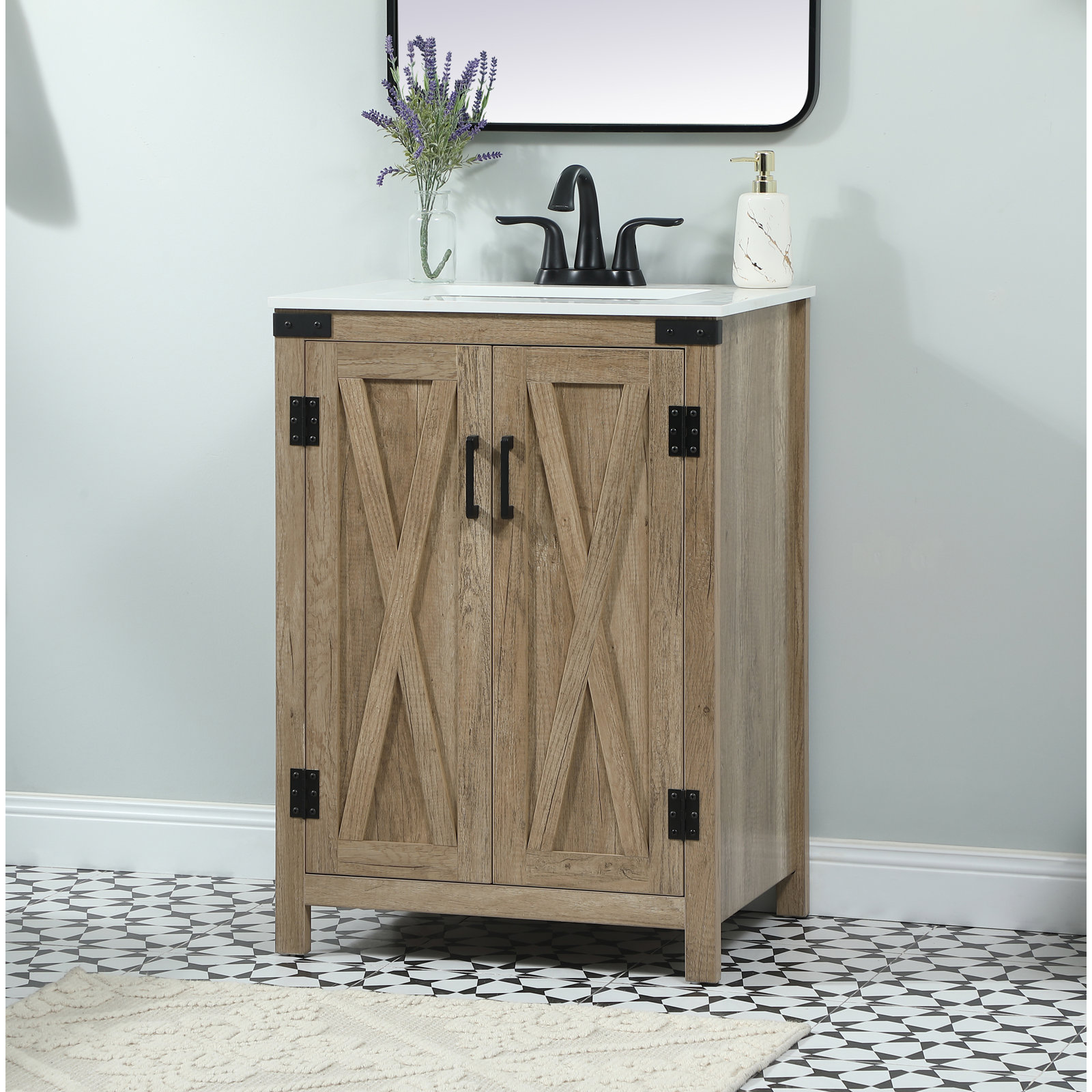 Slayton 24'' Single Bathroom Vanity, Natural Oak