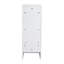 Armoire de rangement autoportante pour la salle de bain, portes et tiroirs à fermeture en douceur, blanc brillant, contreplaqué, emballage KD, combinaison de 12 po x 3 po (convient pour la salle de bain, la cuisine)