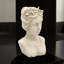 Hand Finished Cream Resin Lady Bust Timeless Decorative Sculpture - Elegant Accent Ornament for Any Living Space-2082217582