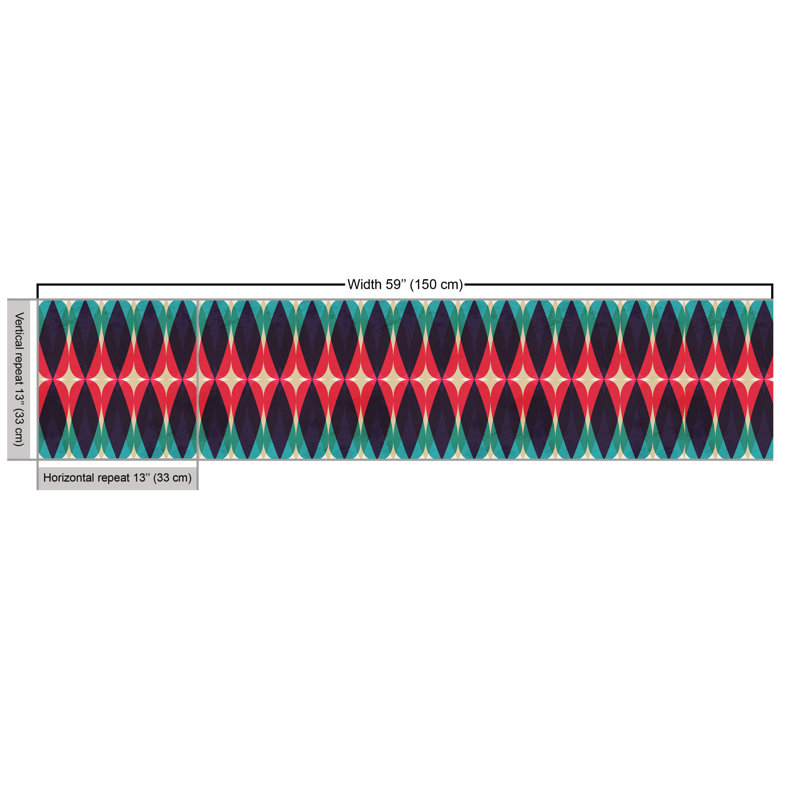Cherrice Colourful Diamond Like Symmetrical Multi-Purpose Fabric