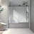 6076 Matte Black Frameless One Fixed And One Shifted Shower Door, 70MM 304 Stainless Steel Large Pulleys With Adjustable Soft Closing Function,With Nano Easy Cleaning,Stick Explosion-Proof Menbrance