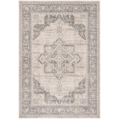 Tapis oriental crème / gris Aurelle