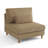 Seemab Upholstered Camel Corduroy Armless Chair with Pillow Back, Single Chair Module Part For Sectional Sofa-120200029