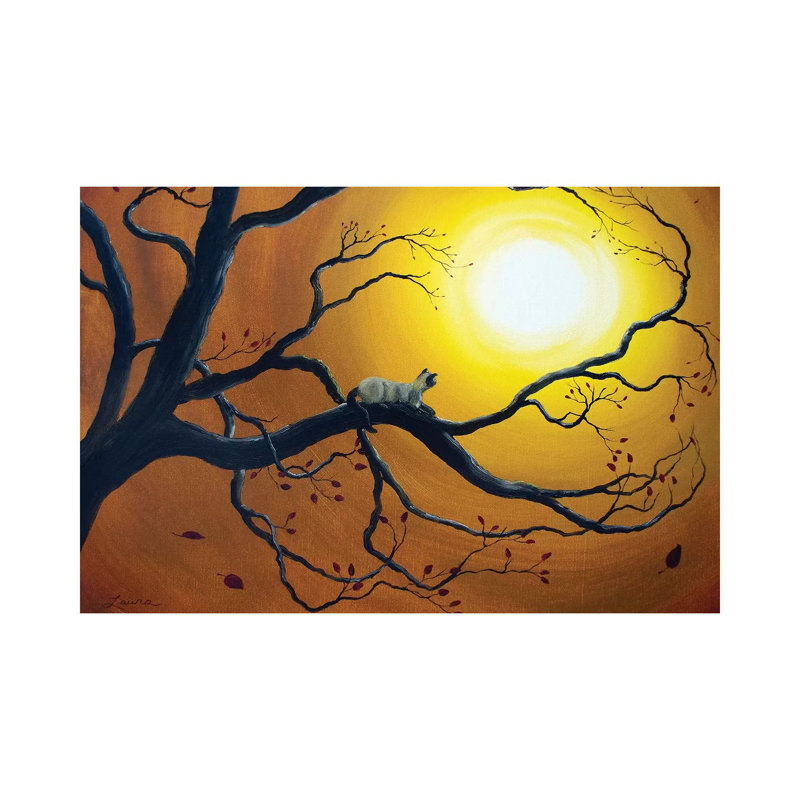 Siamese Cat In Golden Splendor by Laura Iverson - Wrapped Canvas Print, 20.32 cm H x 30.48 cm W