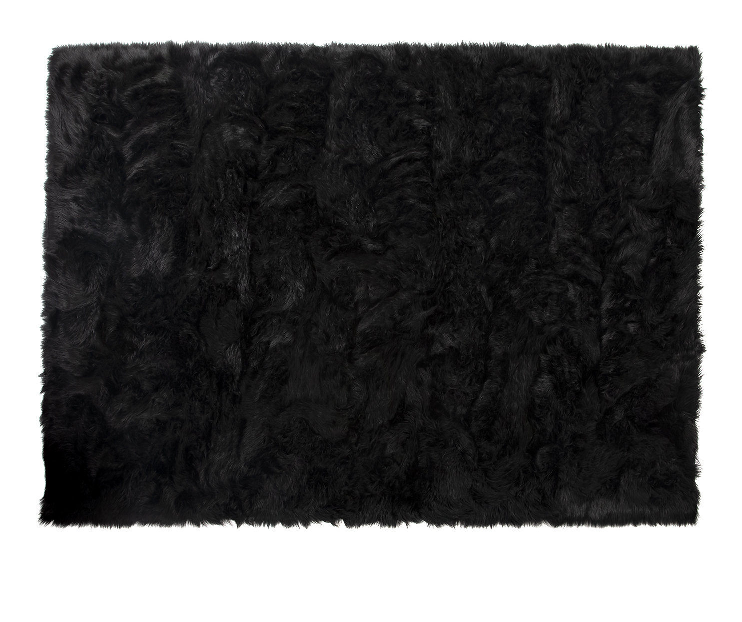Walk On Rug Walk On Me Shag Faux Fur Washable Black Area Rug & Reviews | Wayfair
