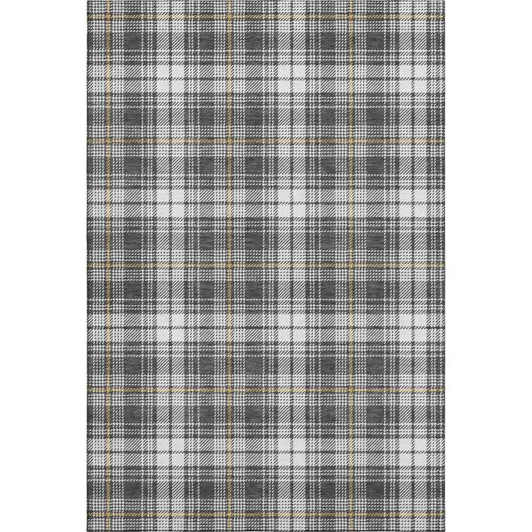 Premium Machine Washable Natoma AMF993 Plaid Rug