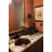 15.5" Hexagon Under Counter Hammered Copper Bathroom Sink