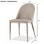 Chaise de salle à manger 2 pièces en similicuir brun
