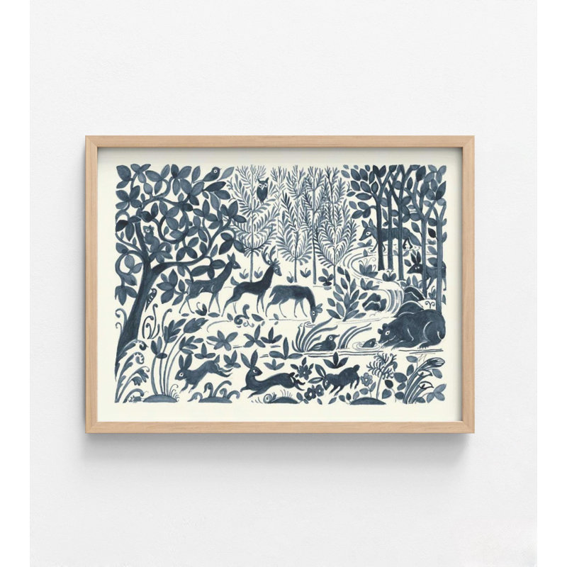 Forest Life II par Miranda Thomas, Non, H 8 po x l 10 po, Cadre photo simple brun clair