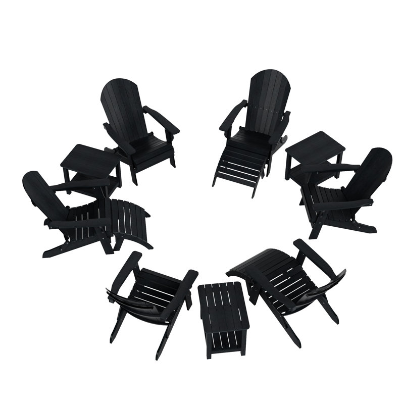 Arrlo 6 - Person Patio Conversation Set, Black