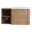 Meuble-lavabo mural avec lavabo en céramique blanche, tablettes de rangement et porte à fermeture en douceur-2119599538