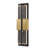 24" Technica Outdoor Aluminum Sconce in Charcoal Black Finish with Seeded Crystal Panel.