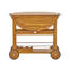 Outdoor Acacia Wood Bar Cart with Foldable Tabletop - Teak Finish