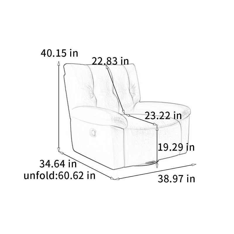 Cloud-sensing comfort function lounge chair, Gray