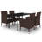 Rectangular 55.1" Long Dining Set with Cushions-62941898-62941895-32611705