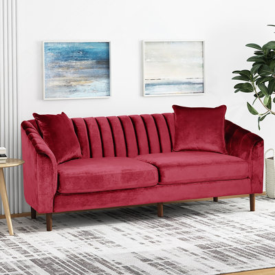 3-Seater Sofa (Wine Red)