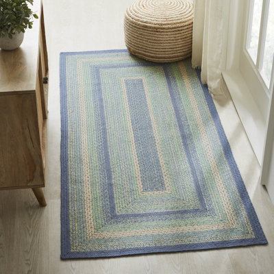 Tapis géométrique bleu Maronay
