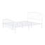 Matelas pour lit double en métal de style contemporain prêt pour le lit avec structure en métal au fini blanc-1641814589
