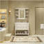 Meuble-lavabo de 36 po avec armoire à pharmacie, armoire à miroir moderne avec tablette réglable, armoire de rangement pour salle de bain à 4 tiroirs, armoire de rangement à cadre en bois-865369312