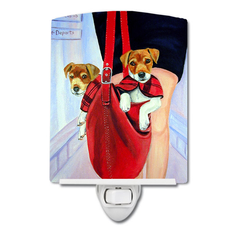 Luminaire de nuit en céramique jack terrier